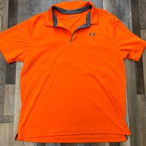 Under Armour 2XLT Bright Orange Athletic Polo Shirt